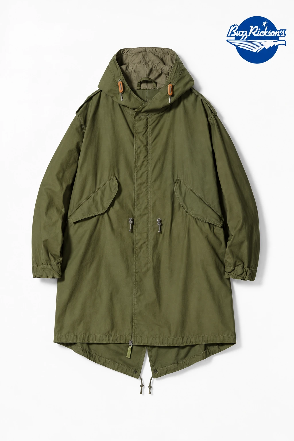 M-51 经典外套，BR12266，带蓝色品牌标识的改版设计展示