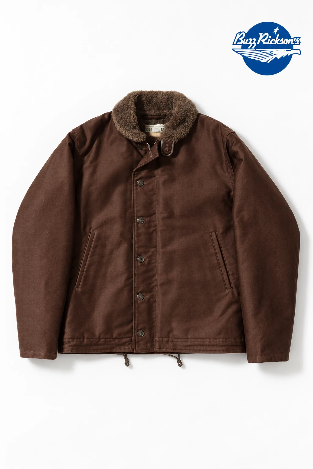 N-1 经典外套,BR14408,带蓝色品牌标识的改版设计展示