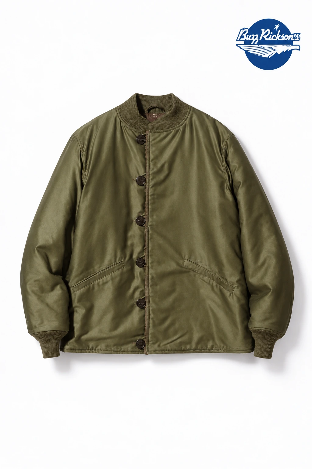 M-1943 经典外套，BR15144，带蓝色品牌标识的改版设计展示