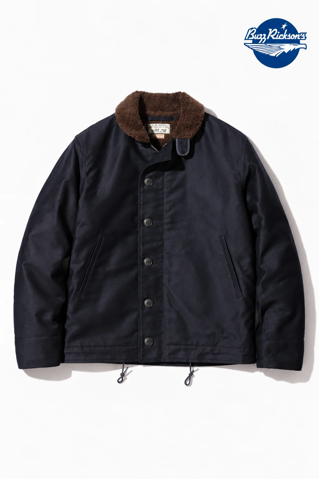 N-1 经典外套，BR15340，带蓝色品牌标识的改版设计展示
