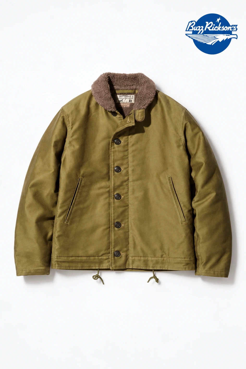 N-1 经典外套,BR15345,带蓝色品牌标识的改版设计展示