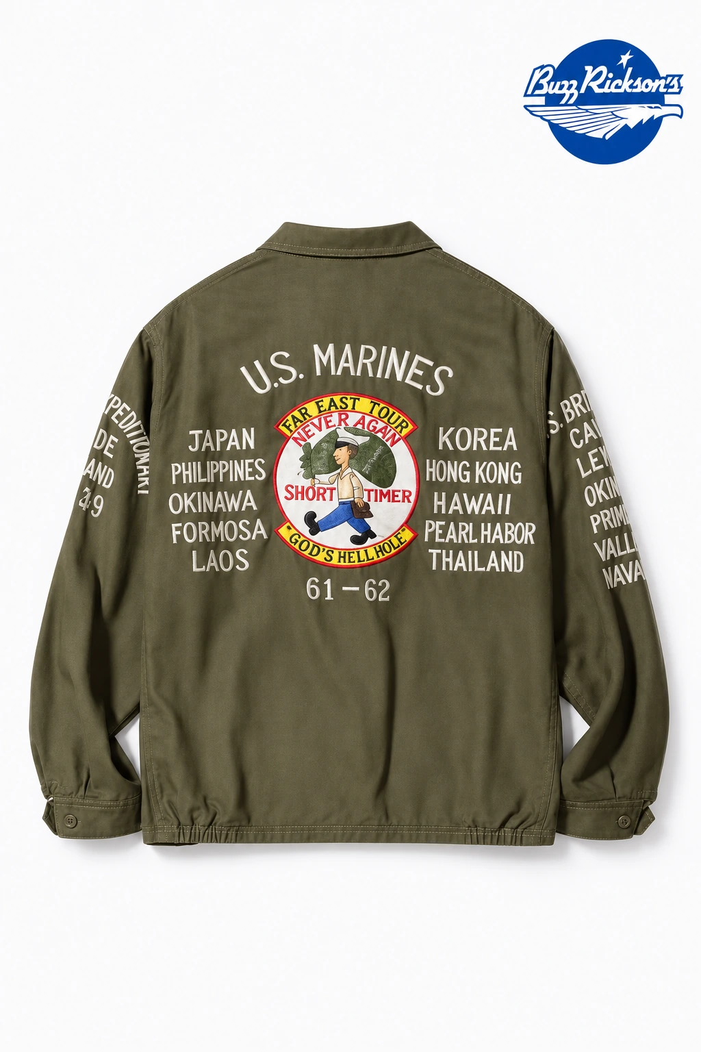 经典外套，BR15715，带蓝色品牌标识的改版设计展示