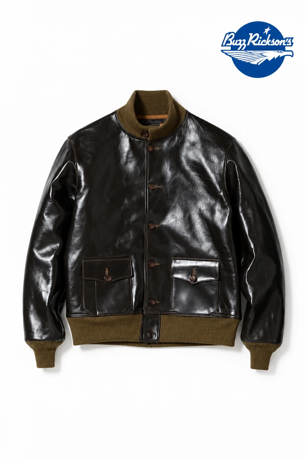 A-1 经典外套,BR80649,带蓝色品牌标识的改版设计展示